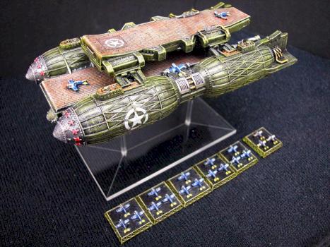 Dystopian Wars FSA Savannah Sky Fortress by AndyT