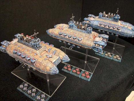 Dystopian Wars RoF Tourbillon Airships by AndyT