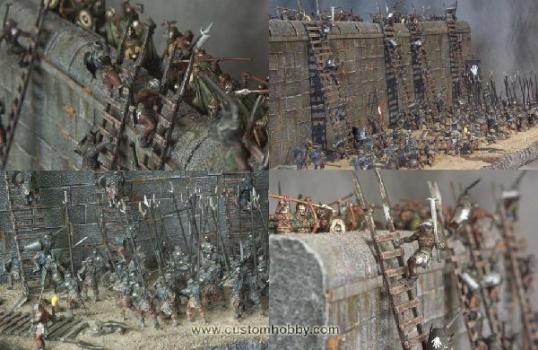 Deeping Wall Orc Assault - collector's display model by www.CustomHobby.com