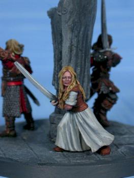 lord fo the rings Helm's deep Eowyn by darkrealm miniatures