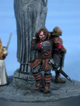 lord of the rings Helm's Deep Aragorn by darkrealm miniatures