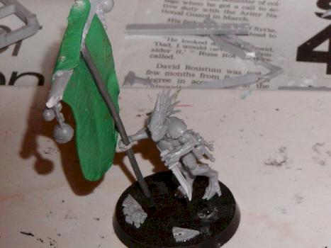 Kroot standard bearer WIP by Godhammer