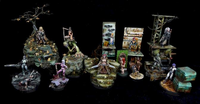 Girls from Hasslefree Miniatures by fantasygames.com.pl