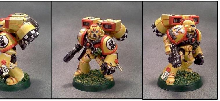 Imperial Fist Veteran Space Marine Sgt w/Jump pack by Lou Rollins