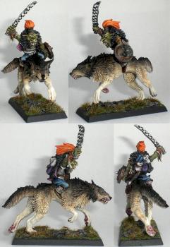 Goblin Warboss on Giant Wolf by cb_rex