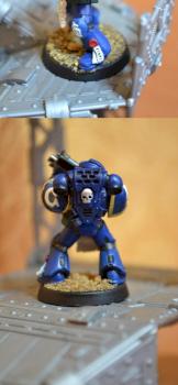 Space marine tactical squad trooper with boltgun. The Ultramarines chapter. by New Рыжик