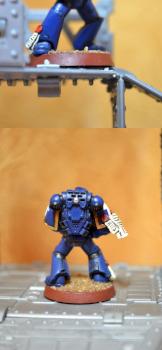 Space marine tactical squad trooper with plasma gun. The Ultramarines chapter. by New Рыжик