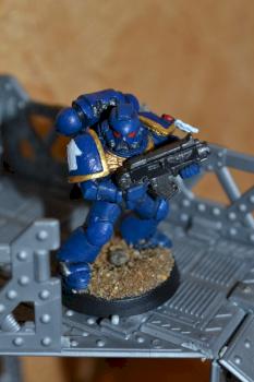 Space marine tactical squad trooper with boltgun and knife. The Ultramarines chapter. by New Рыжик