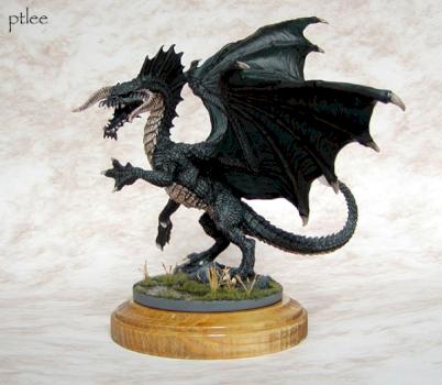 Huge Black Dragon by Temperance