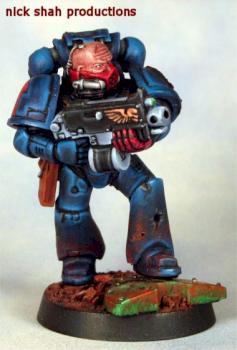 Crimson Fists Marine w/Drum Mag by disinfect