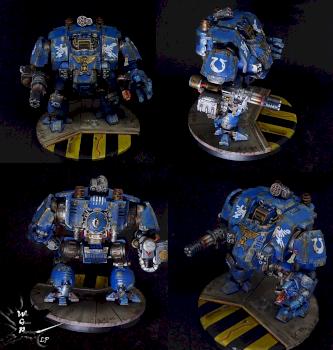 Primaris Redemptor Dreadnought Ultramarines Commission Work by CroWarGamePainting