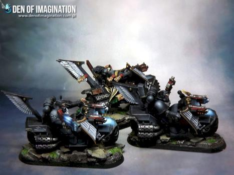 Dark Angels Ravenwing Bike Squad by Brovatar