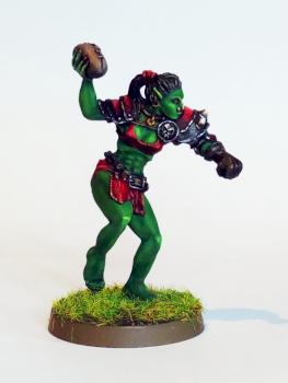 Female Orc thrower Fantasy Football by chaos spawn