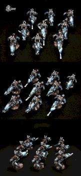 Eldar guardians on jetbikes by HopeRiver