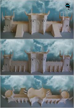 DARK ELF KEEP WALL by Arkady