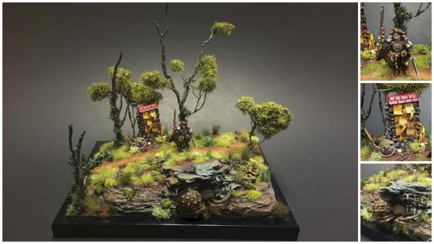 Age of Sigmar Empire Witch Hunter Diorama by tittlemanscrest84