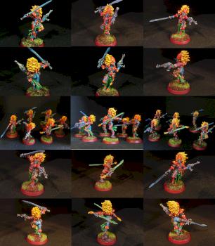 Eldar Howling Banshee Squad by Roveron