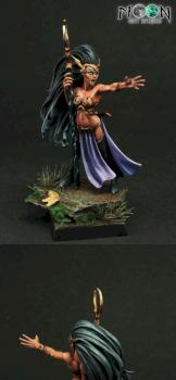 Dark Elf Sorceress by Bizon