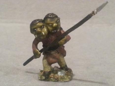 Ultimate Vintage: Earth of Olde Two-Headed Troll with Spear by AGD9897