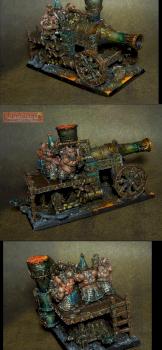 Chaos Dwarves Magma Cannon with crew by Sunfalcon