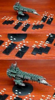 Imperial Emperor Class Battleship with Imperial Attack Crafts by sparrowhawk2k