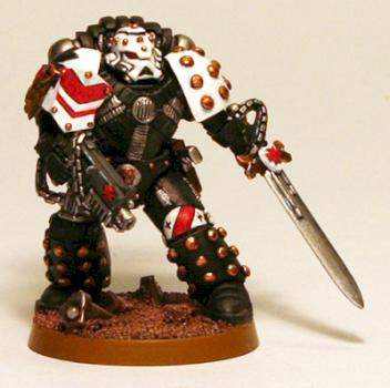 Actual Scale Black Templar Space Marine in Mark V Armour by Lamenter