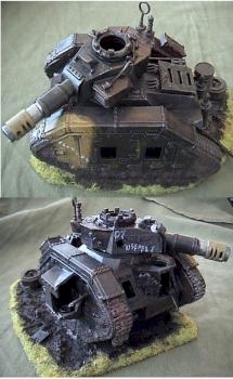 Tank wreck by rolling thunder