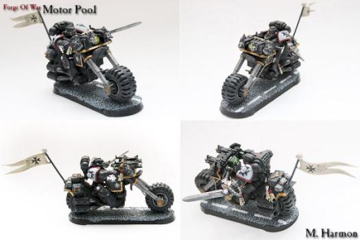 Black Templar Space Marine Bike custom by michaelharmon