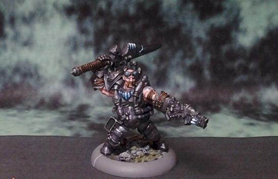 Drake Mc Bain Warmachine Mercenary Warcaster by chaos spawn