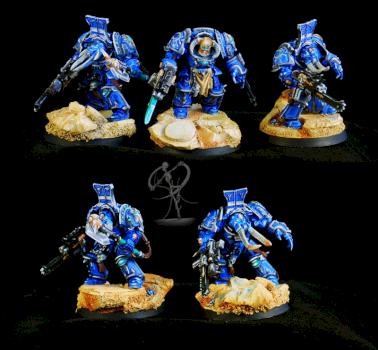 Thousand Sons Terminator Squad by spiralingcadaver