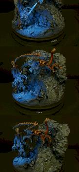 Lord of Light- Kaldor Draigo vs. Lictor diorama by Flameon