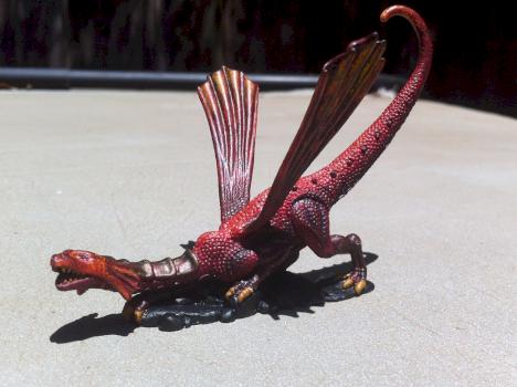 Grenadier Dragon Lords Series II, Copper Dragon II front left view in sunlight by Baerd