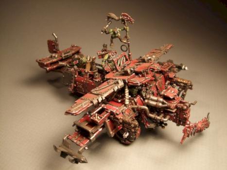 Ork fighta-bomber by meanbeautiful