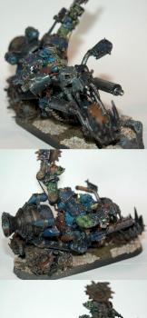 Deathskulls Ork Warboss on Bike by madtroll