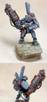 Tau Stealth suit commander by CrookedEye