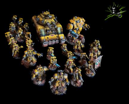 Imperial fists Army Warhammer 40K by CroWarGamePainting