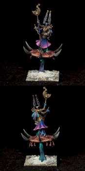 Tzeentch Wizard on Disc by warhamsterpainting