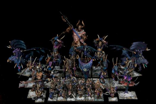 Warriors of the Dark Gods Dragon Ogre Army by warhamsterpainting