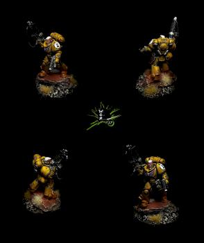 Imperial fists Primaris Lt. Warhammer 40K by CroWarGamePainting