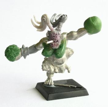 Orc Cheerleader for Blood Bowl (work in progress) by Squiggoth