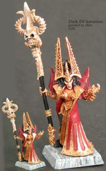 Dark Elf Sorceress on Marble Base by shris