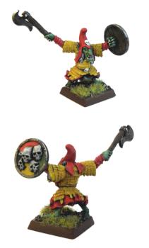 Chaos Dwarfs Hobgoblin Boss Swinging Axe and converted shield by Enesz