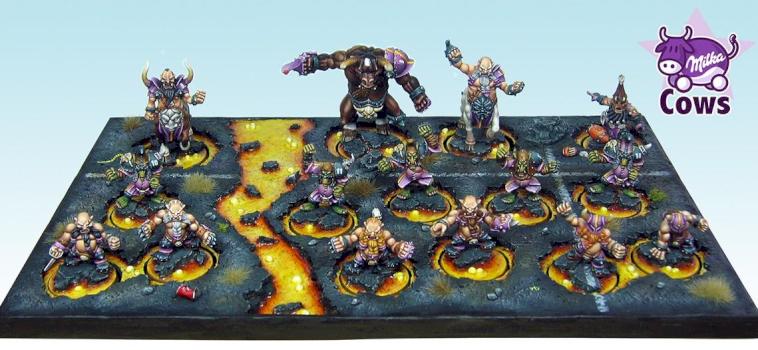 Chaos Dwarf blood bowl team by Pixmen