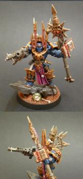 Chaos Space Marines - Sorcerer with familiar by Muzzle