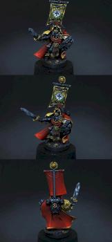 Black Templars space marines capitan by Flameon