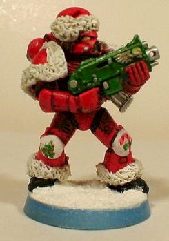 Christmas Space Marine conversion by moonwhim