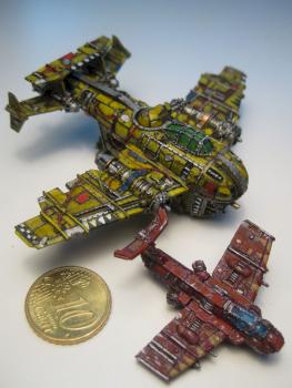 Forgeworld ork bomber for Aeronautica Imperialis by leaxe