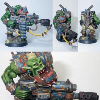 Stormclaw Deathskulls Ork Nob #1, Kombi-weapon with skorcha by Hamish Longstride