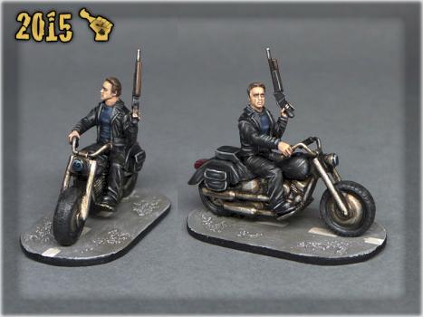 Scar_hand Painting - Terminator Genisys 'Terminator with motorbike' by Nazroth by Nazroth