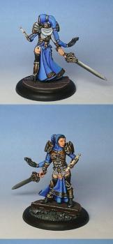 Female Cyber Paladin by Sacred Blade Miniatures by tidoco2222